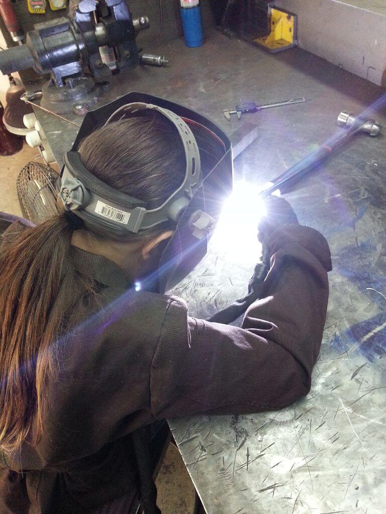 Desiree Velez welding